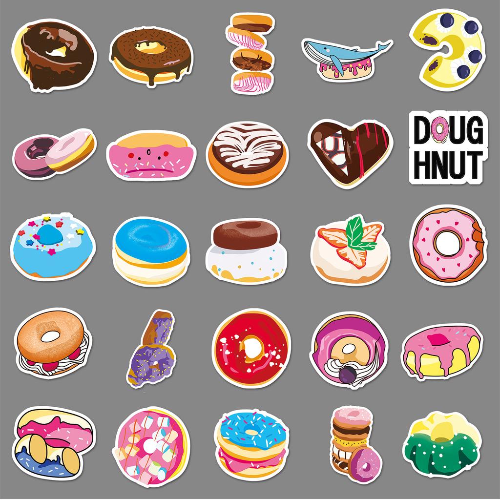 50 Pączków Doodle Osobowość Kreskówka Słodkie Ręcznie malowane Naklejki Guka Kreatywne Dekoracyjne Mobilne Walizki