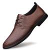 Handmade Casual Leather Business Shoes Mens Formal Oxford Office Shoes Fashion Lace-up Casual Flat Designer Shoes