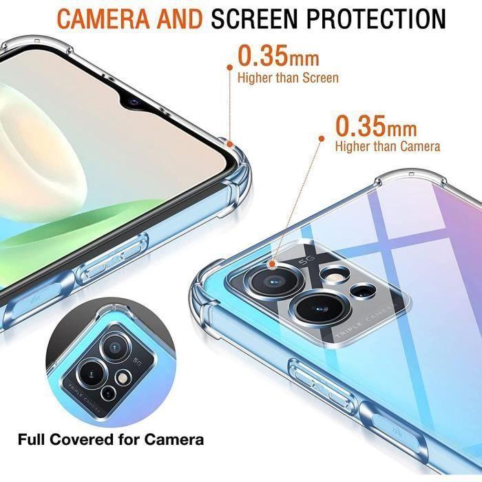 Skyddsskal - E.F.CONNECTION - Vivo Y55 5G - Transparent - Mjukt - Stötsäker 360°-ring