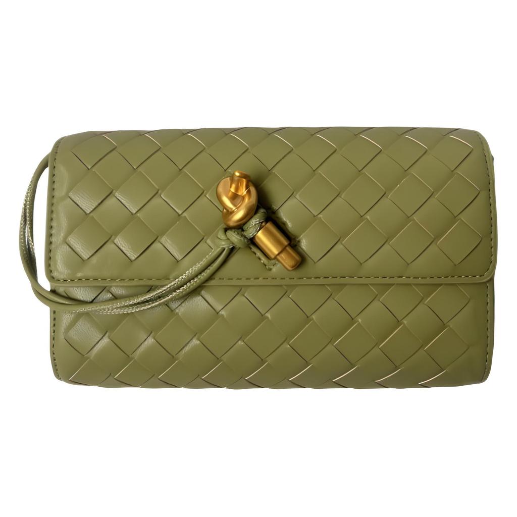 Geantă crossbody țesută high-end 2024 cu închizătoare aurie