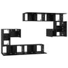 TV Units 4 pcs Black Oak Effect Particleboard
