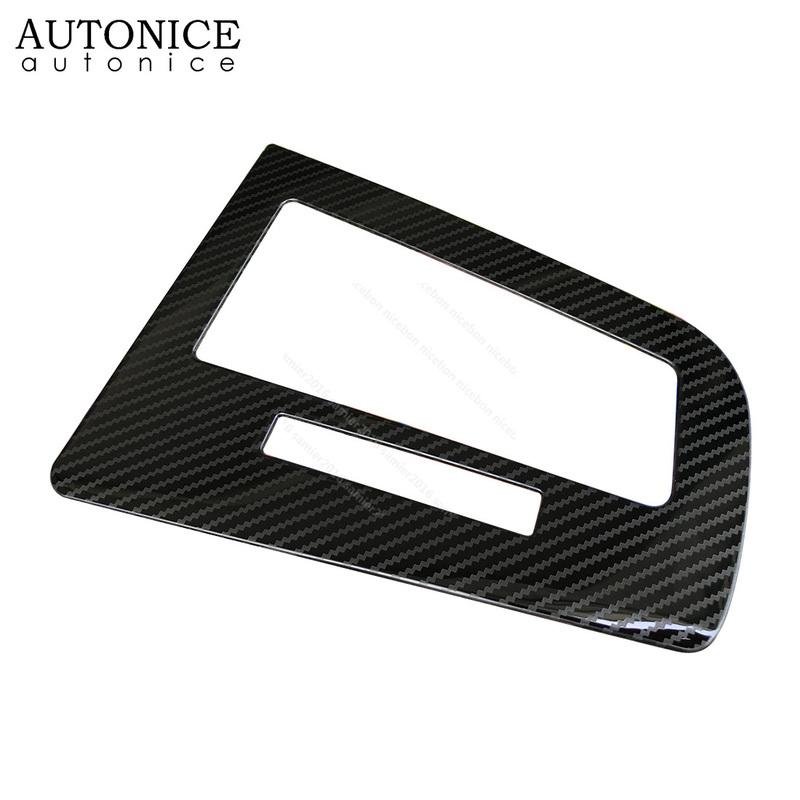 Passend für Ford Focus MK3 2012-2014 AT Kohlefaserfarbe Innen Schaltknauf Panel Abdeckung Stahl Linkslenker LINKE SEITE