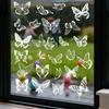 Spring 2026 White Butterfly Hummingbird Flower Static Cling Window Stickers No Residue Decorative Safety