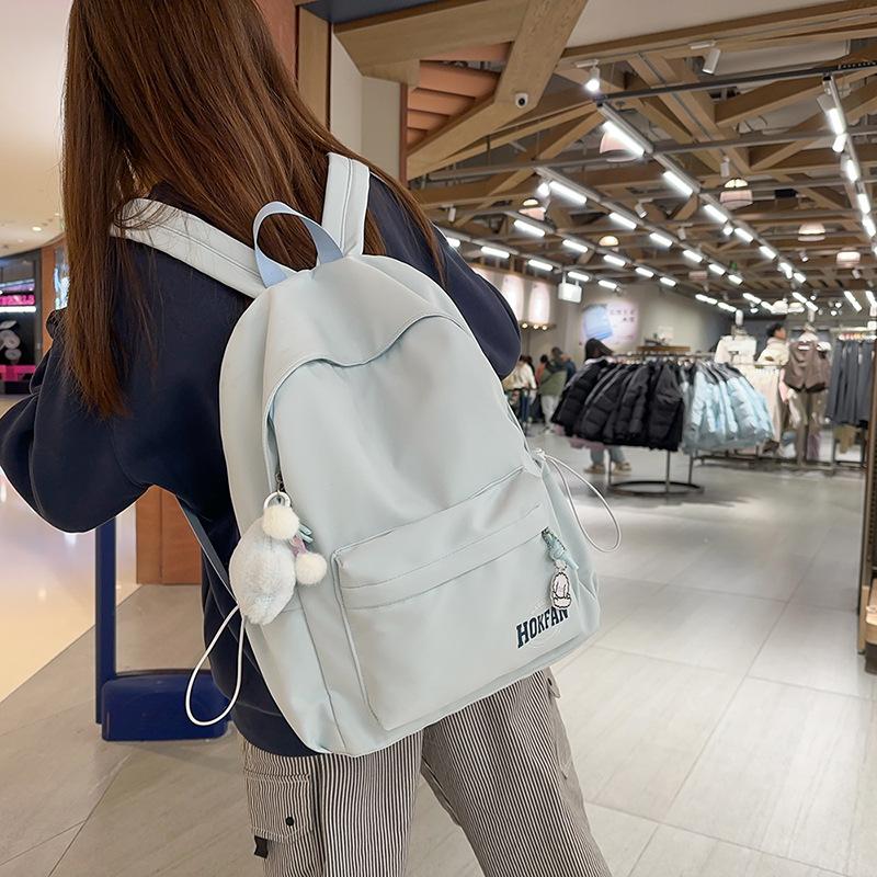 Korean Schoolbag Female College Student Simple and Versatile Commuting Travel Small Backpack Girl Japanese Casual Shopping Backpack