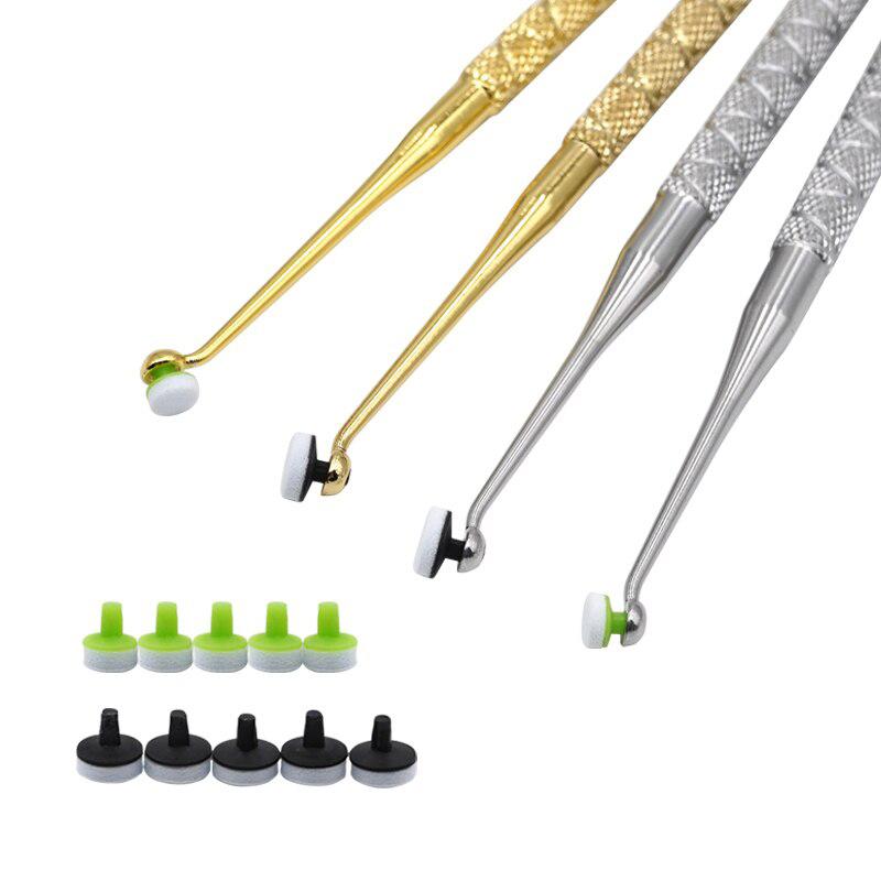 Dental Resin Filling Kit Molding Tools Light Cure Resin Filling Spatula Mixing Handle And Foam Pads Kit Teeth Whitening Tool