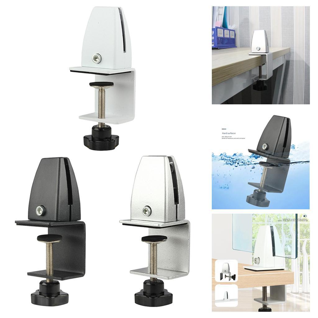 Durable Desktop Table Partition Bracket Clamp Clip Baffle Screen Holder for Commercial or Home Office Workspace