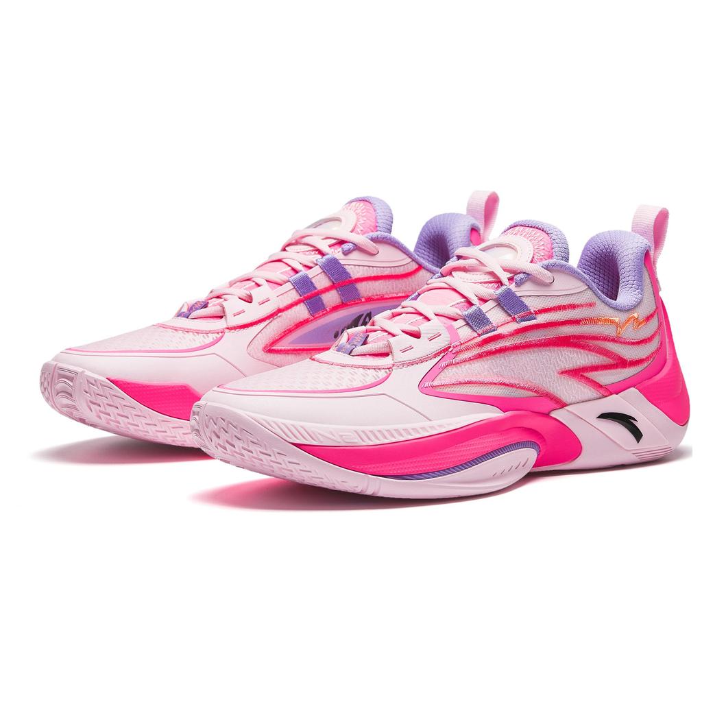 Anta Shunxi 1 V2 Family First Nitrogen Technology Shock Absorption Durable Low-Top Basketball Shoes Men sneaker Pink Purple 912431110Q-1