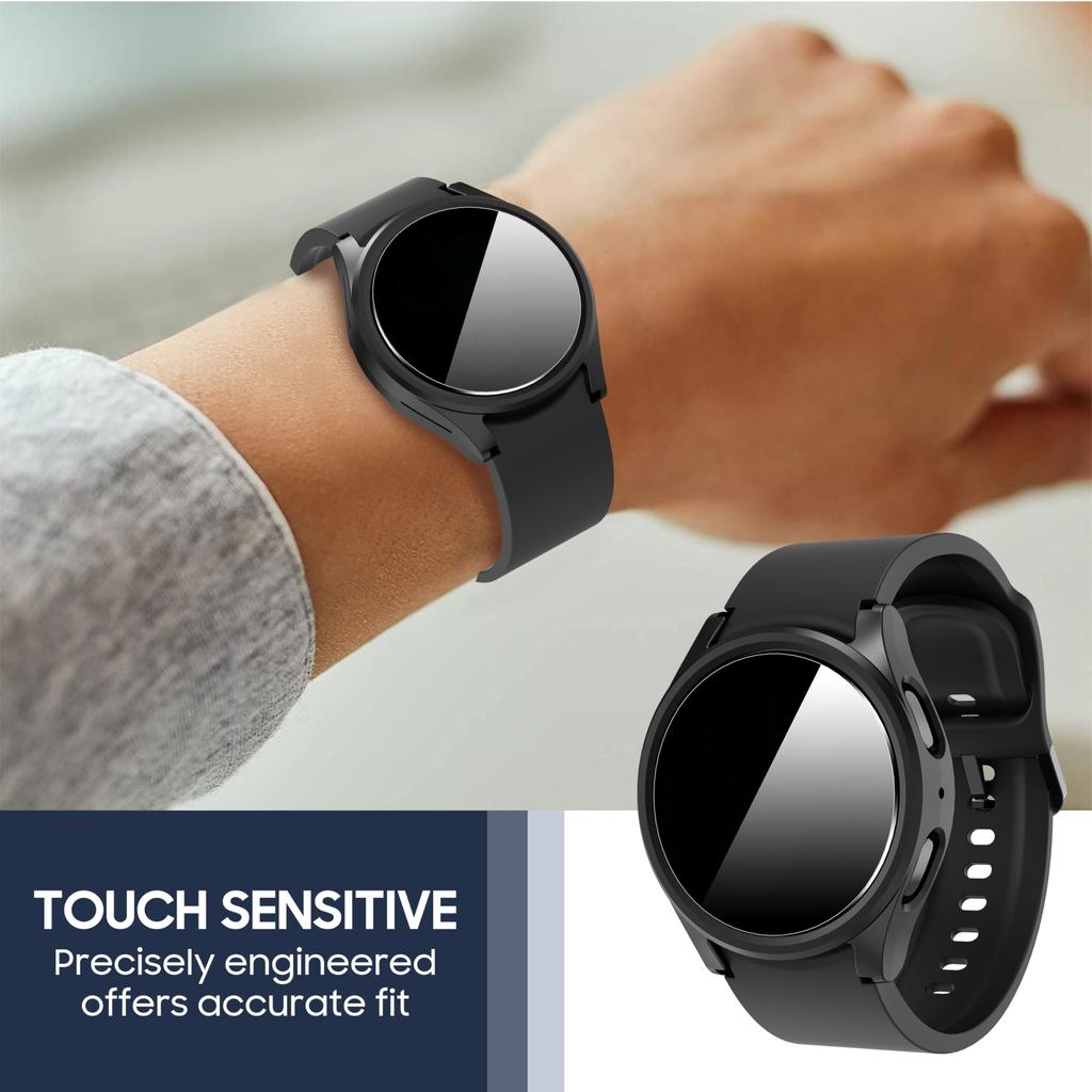 Tempered Glass+Cover for Samsung Galaxy Watch 6/7 Case 44mm 40mm PC Anti-Spy Shockproof Overall Protective Cover Galaxy Watch 6