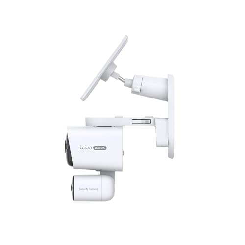 Tapo Outdoor Security Camera, Solar Powered, No Wiring Required, Dual Lens (Simultaneous 2-Way Recording), 2K Resolution, 3MP, 360° Pan/Tilt, AI Detec