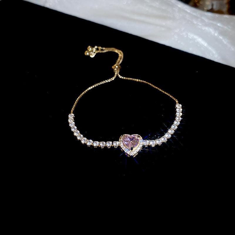 Zircon Flower Simple Niche Bracelet Light Luxury High Sense Fashion Versatile Bracelet Temperament Personalized Jewelry Women