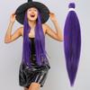 Purple Big Braid Wig For Stage Party Halloween Costume Role Play