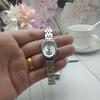 NAIDU Oval Dial Steel Band Women's Luxury Quartz Watch with Stick Markers