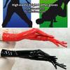 1 Pereche Mănuși de Dans Culoare Solidă Elasticitate Ridicată Piele Sintetică Lucioasă Spectacol de Scenă Mănuși Lungi Accesorii Cosplay