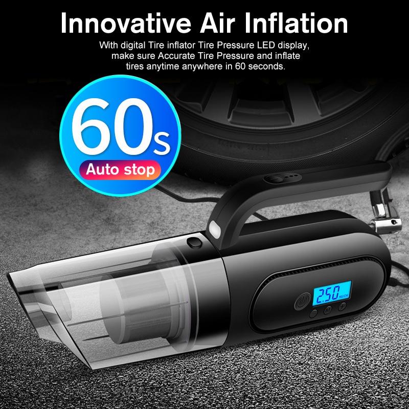 Powerful Wireless Vacuum Cleaner Home And Car Computer with LED Display Light Portable Auto Vacuum Cleaner Robot 250W