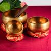 Yoga Meditation Chanting Bowl Tibetan Singing Bowl Set Stress Relief Tool Meditation Sound Bowl Percussion Instruments