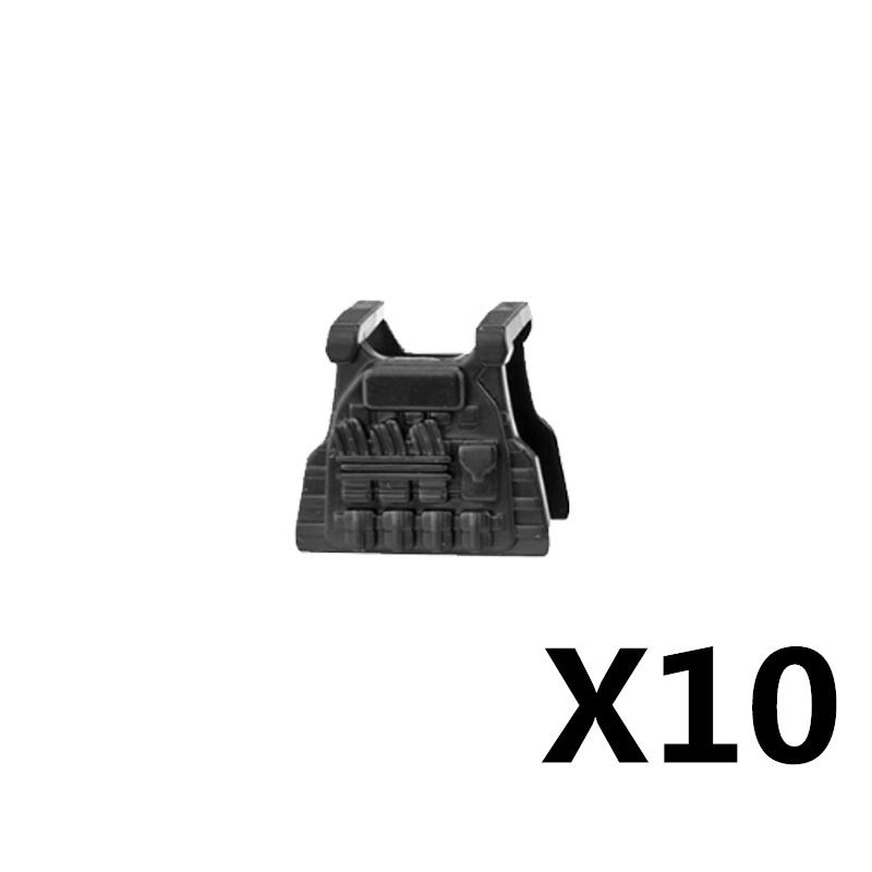 MOC Militärfigur Zubehör Bausteine Alpha SWAT Helm Weste Rucksack Knieschoner Nachtsichtgeräte Steine Spielzeug K017