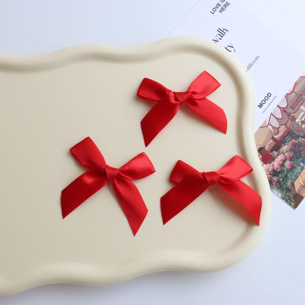 In Stock 1.5CM Wide Hand-Tied Ribbon Bow for Gift Box Decoration