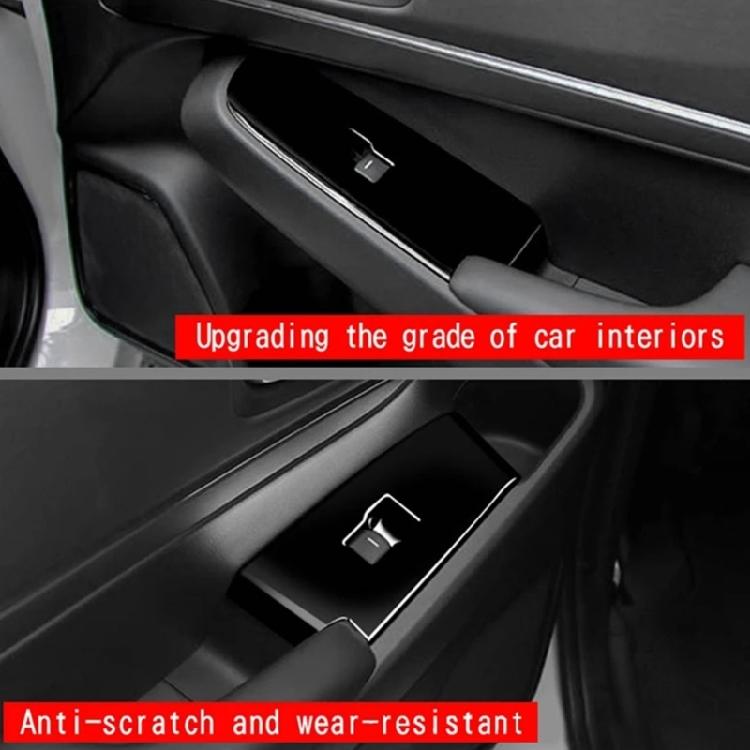 Stylish Interior Door Armrest Panel Trim Car Window Glass Lift Button Switchs Cover Easy Install for HRV Vezel Pack of 4