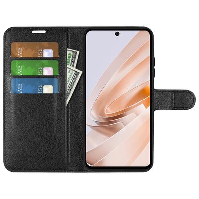 Etui dla Xiaomi Redmi 13 5G/13 4G/Note 13R 5G/Poco M6 4G, Skórzany pokrowiec na telefon z teksturą liczi