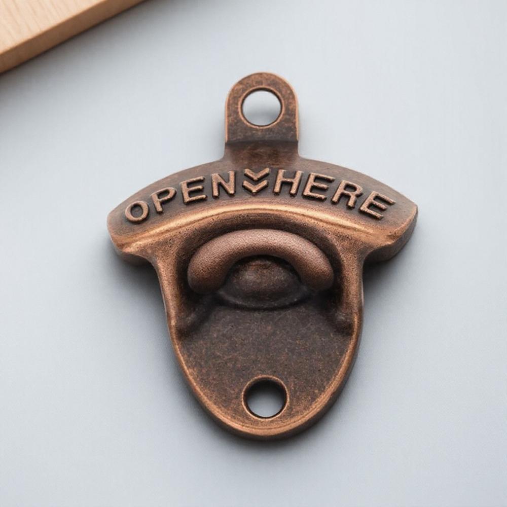 Retro Wall Mounted Beer Bottle Opener Decorative Tool for Kitchen Cafe Bar Outdoor BBQ Gift