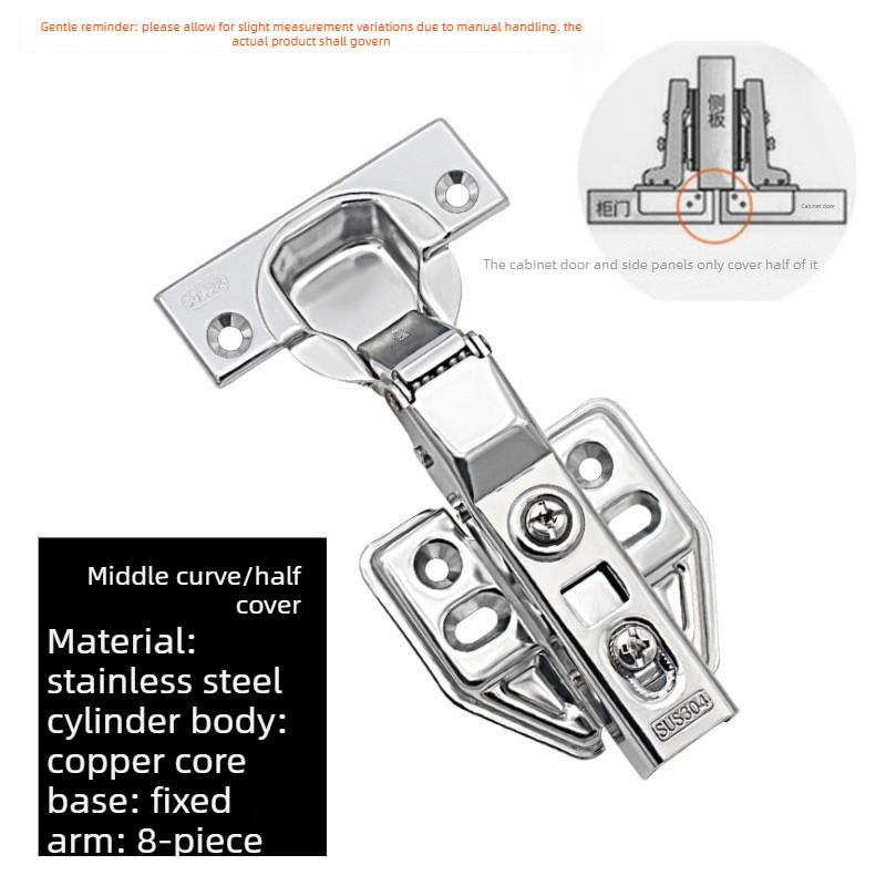 1PC Outdoor Special Stainless Steel Damping Hydraulic Buffer Hinge Cabinet Wardrobe Buffer Mute Hardware for Furniture