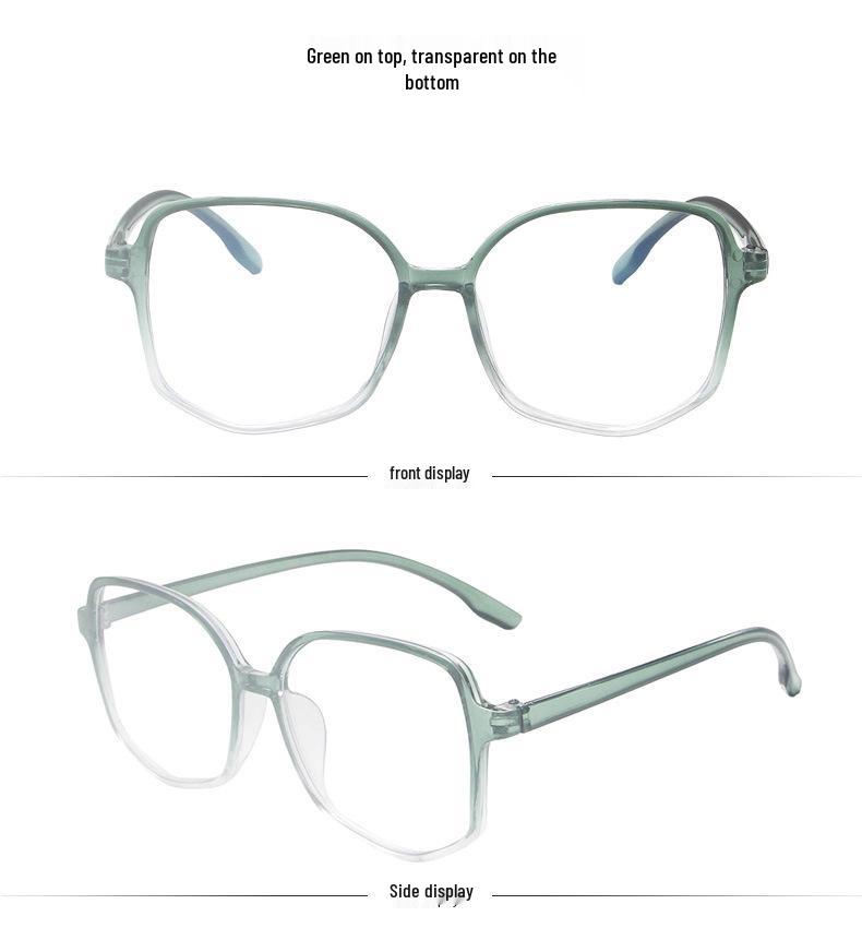 2021 Korean Style Anti-Blue Light Artistic Glasses Frames with Personalized Irregular Flat Lenses