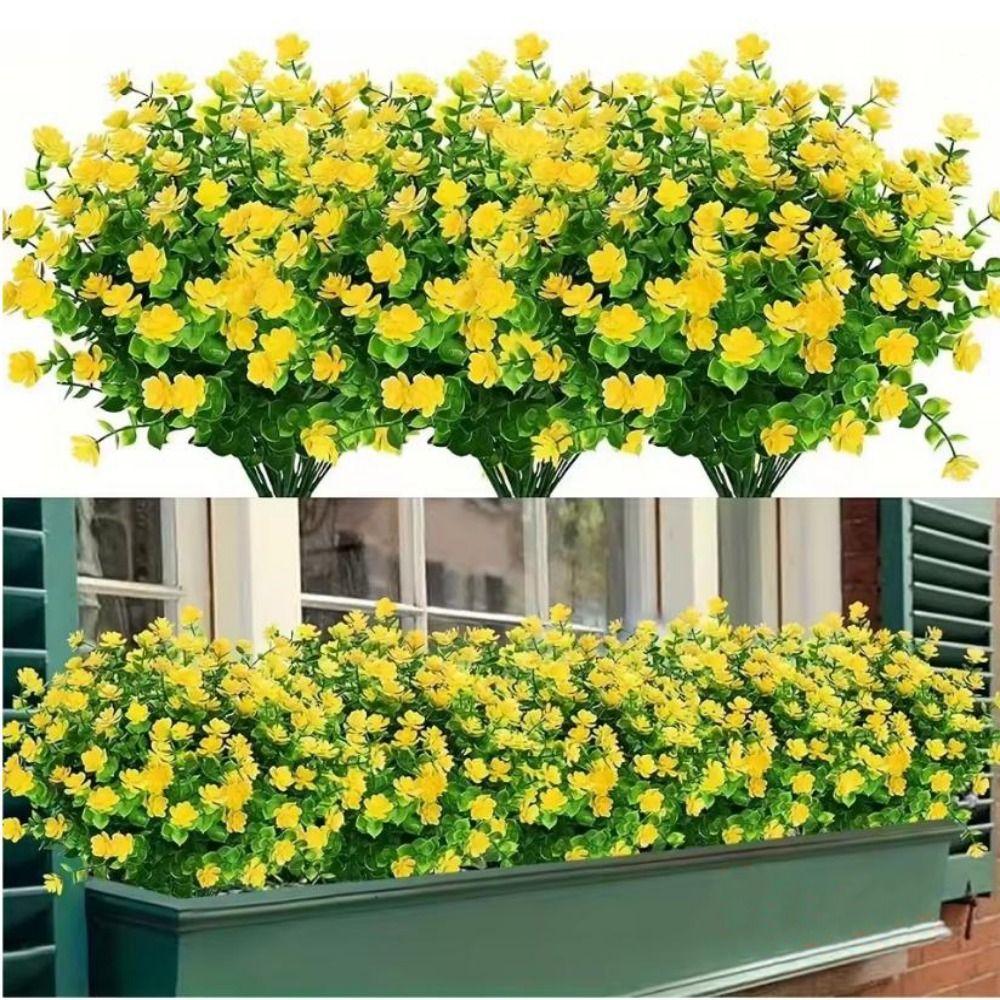 3 Bunch Multicolors Artificial Flowers Plastic 34cm Spring Grass Tea Flowers Realistic Simulation Floral Bouquets
