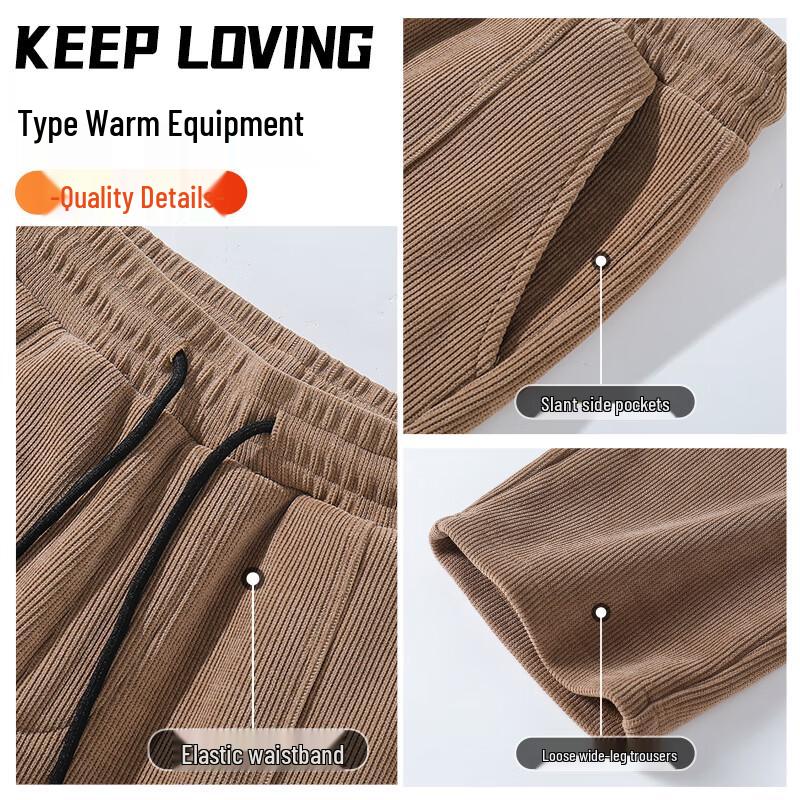 Męskie zimowe spodnie casualowe Jeanswest z podszewką z polaru, proste nogawki