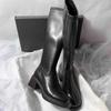 Fashion 2025 New Vintage Thick Heel Women Knee High Boots Fashion Side Zippers Shoes Autumn Winter Ladies Concise Long Botas De Mujer