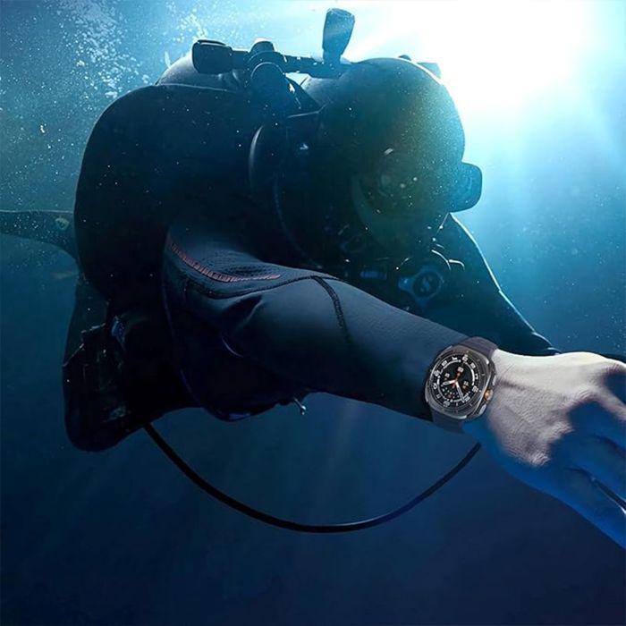 Bracelet pour Samsung Galaxy Watch Ultra 47mm - Boucle Classique Ajustable Silicone Souple - Bleu Marine