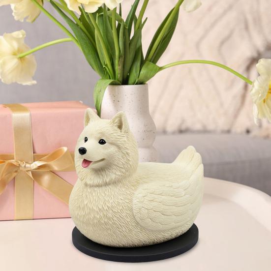 Dog Duck Figurine French Bulldog Corgi Samoyed Dobermann Border Collie Statue Sculpture Home Office Decoration Ornament