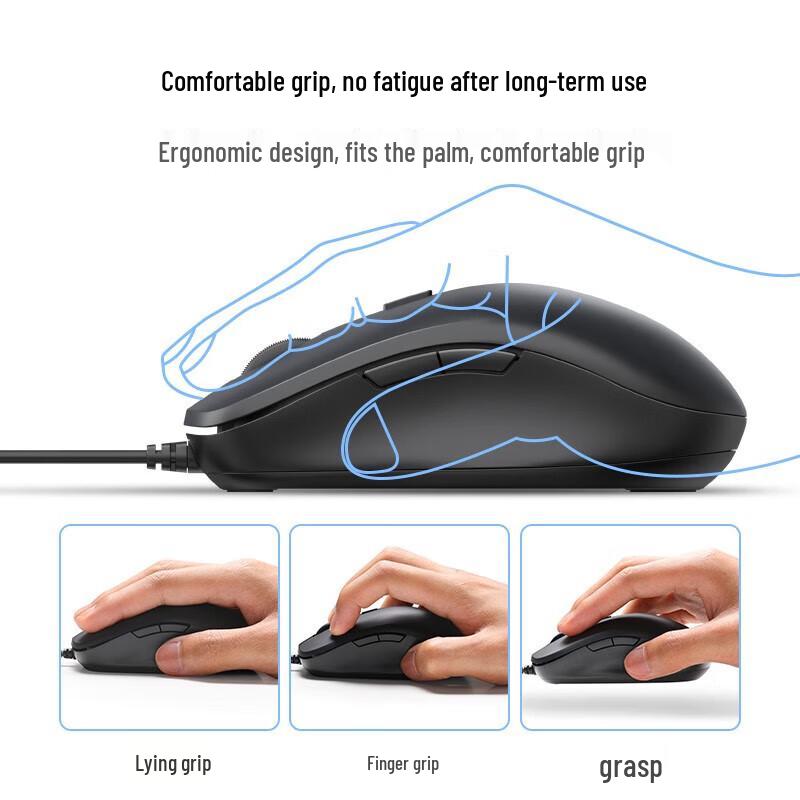

UGREEN MU002 Ergonomic Wired Mouse