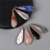2pcs Faceted Water Drop Pendant 11x36MM Natural Lapis Quartz Howlit Stone Pendant for Earring Necklace Jewelry Making Accessory