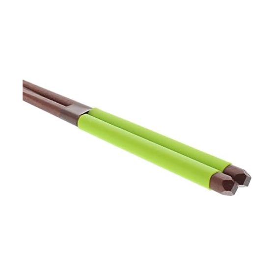 Green 18cm Wooden Chopsticks with Silicone and Lacquer Finish