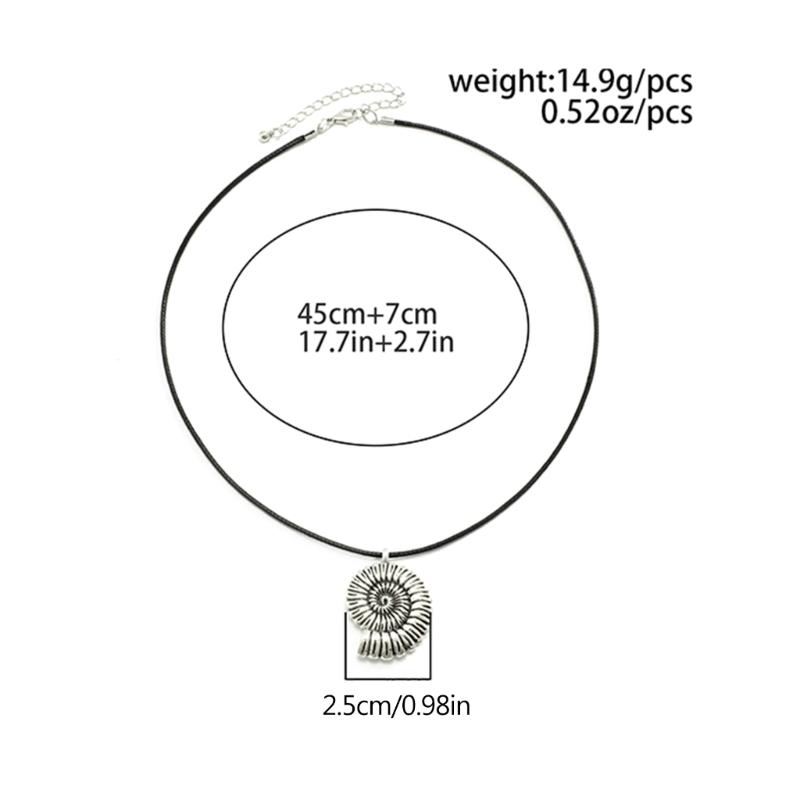 Retro-Stil Halskette Fädelschnur Halskette Muschel Anhänger Choker Trendiger Schmuck Legierungsmaterial Perfekt für Herren