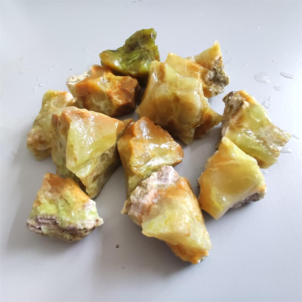 Diffusore di pietra opale verde naturale Olii Pietra grezza Roccia minerale Campione Reiki Guarigione Pietra grezza Raccolta Decorazione per la casa Pietra