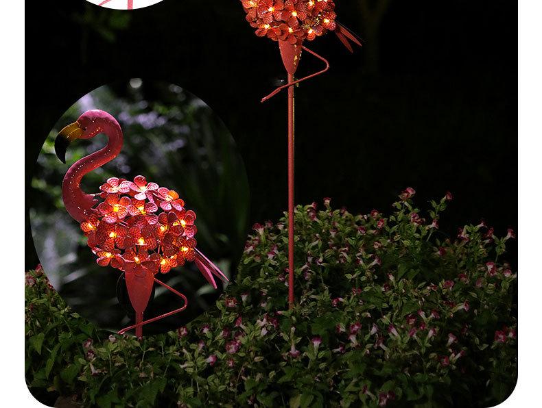 Solar Flamingo Ground Stake Light for Garden Decoration