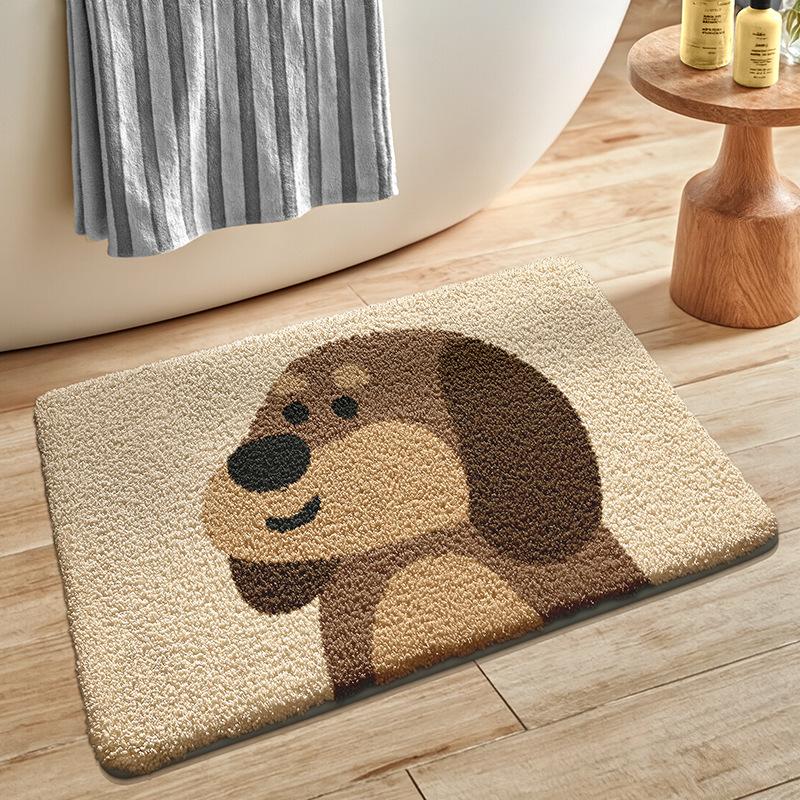 

Cartoon Animal Bath Mat Rug, Plush Microfiber Thickened & Anti-Slip Bathroom Carpet, Super Absorbent Quick-Drying, Soft Non-Slip 40x60cm