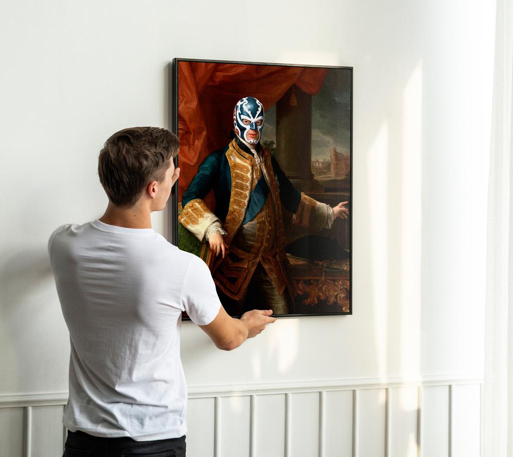 Plakat w ramce portret luchador lucha libre