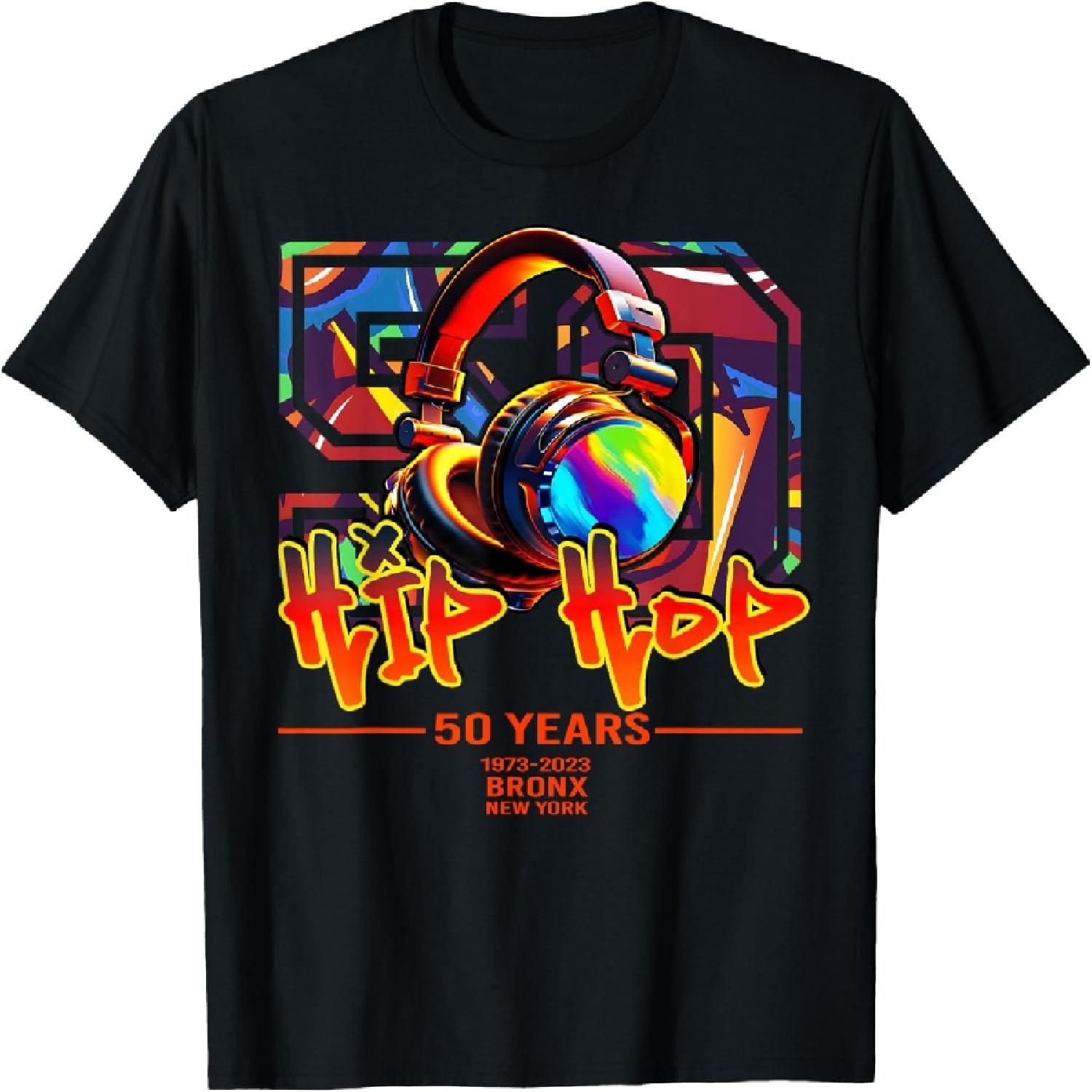Street Urban Graffiti Art Celebrating 50 Years Of Hip Hop T-Shirt S