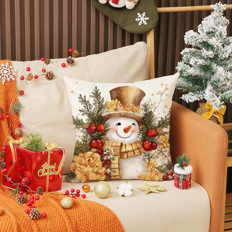 New Christmas Pillow Cover Simple and Versatile Holiday Decoration Set Combination Cushion Indoor Sofa Cushion