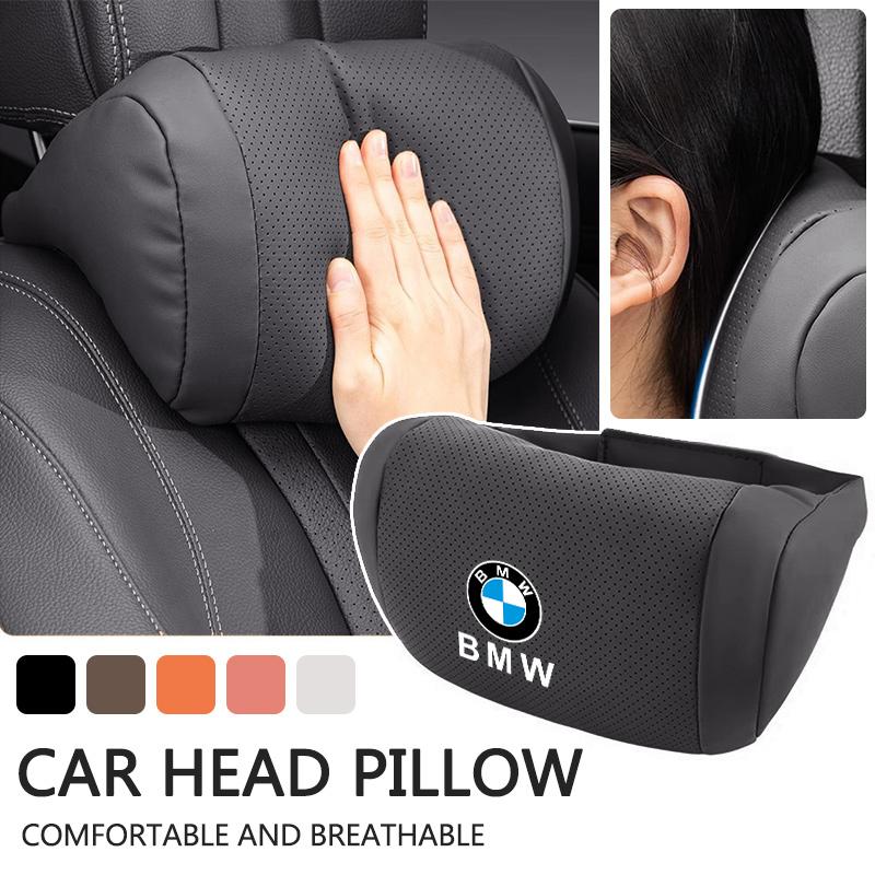 AAAQM1 Car Seat Headrest Memory Cotton Neck Pillow Stickers Accessories For BMW X5 X6 F30 F34 F10 F20 G20 G30 F15 F16 1 3 5 7 Series