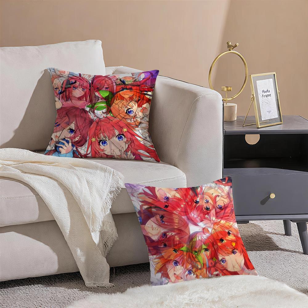 T-The Quintessential Quintuplets Anime Pillow Case Pattern Printed Pillowcase For Living Room Sofa Cushion Cover & Bedroom Decor