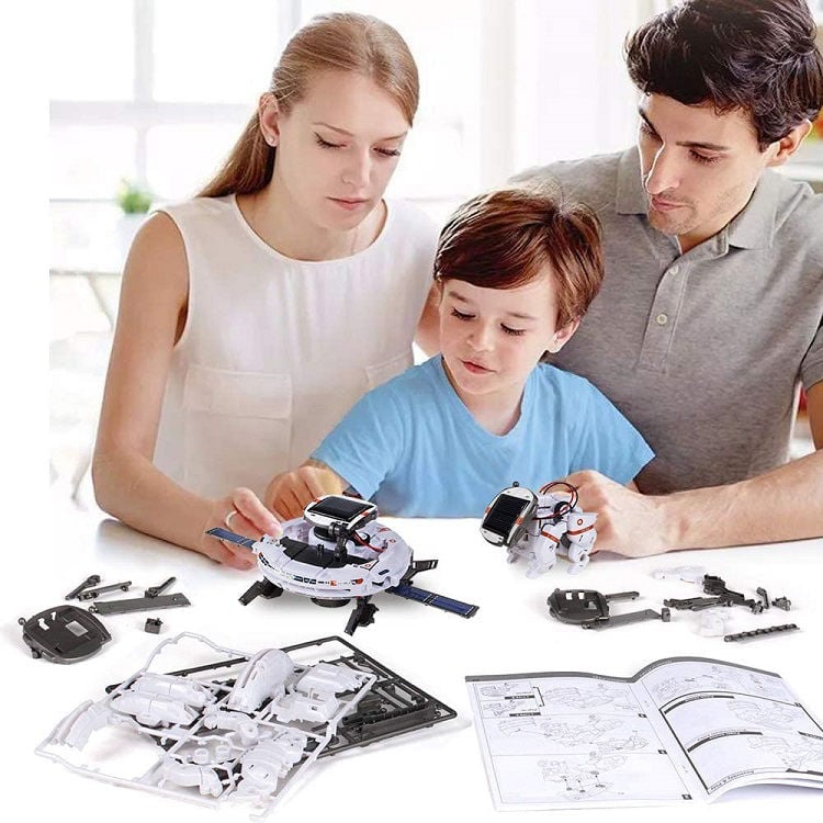 6-in-1 Solar Robots Educational Robot Toy for Kids Creative Set