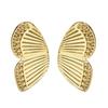 Half of Butterfly Studs Earrings for Women Vintage 14k Gold Tone Metal Charming Earrings Jewelry Boucles D’oreilles
