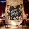 Party Backdrop Happy Birthday Birthday Stars Silver Photo Booth Background Front Door Decor