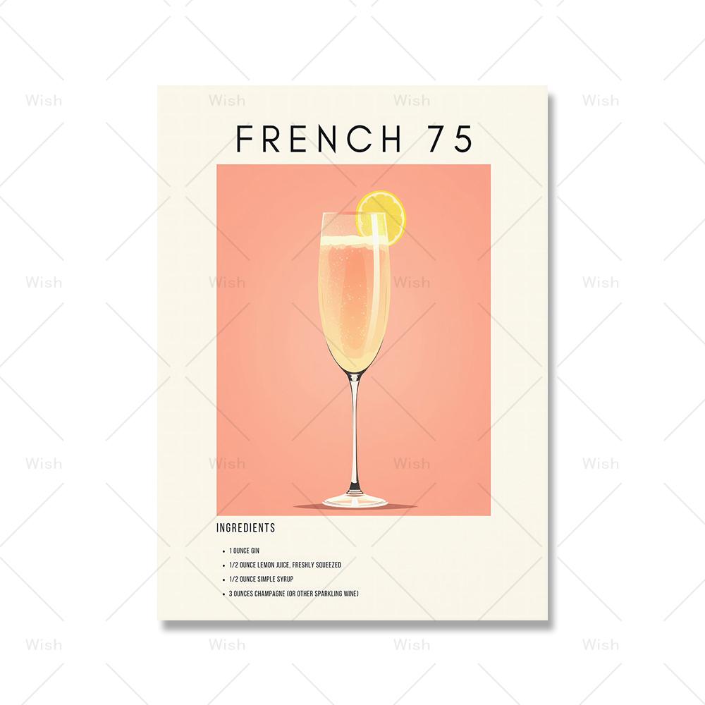 Cocktail Mai Tai Caipirinha Cin & Tonic Bar Vintage Wall Art Canvas Painting Nordic Posters And Prints Picture For Kitchen Decor