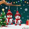 Earrings With Snowman Silver Posts And Cartoon Characters For Dressing Holiday