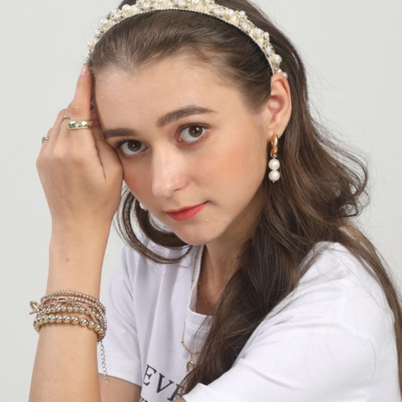 LALA Pearl Hairband - Ivory