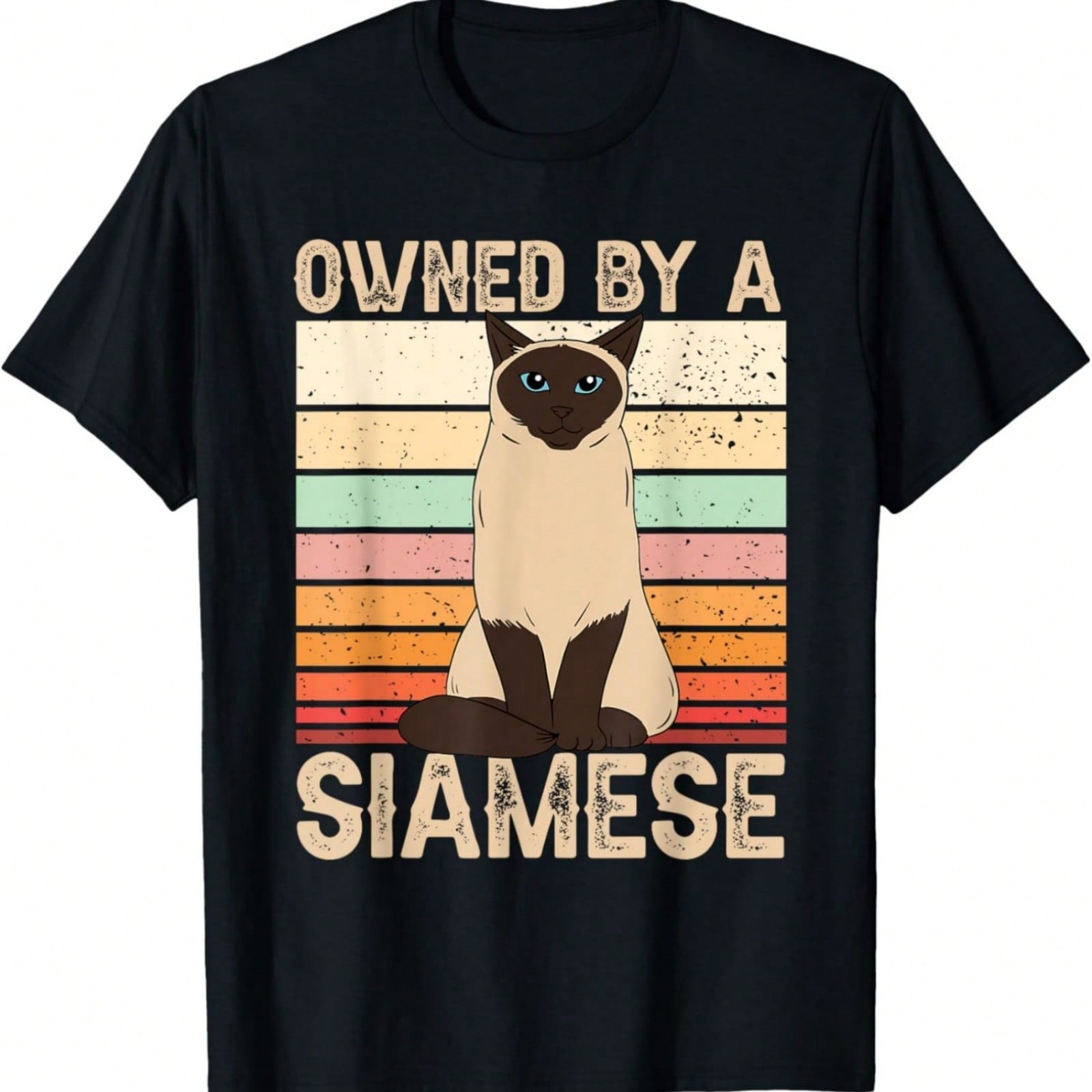 Siamese Cat Happy Halloween T-Shirt S разноцветный